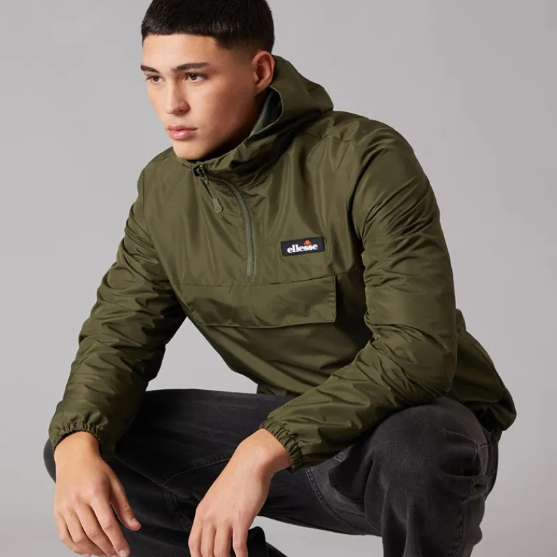 New Ellesse Herre Callum Anorak Jakke Khaki kakigrøn