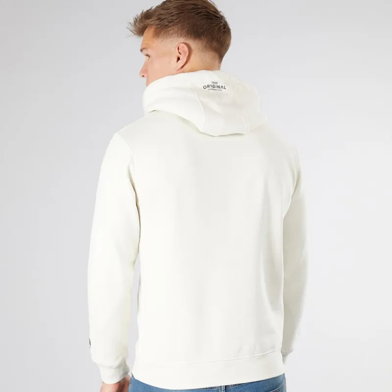 Online Crosshatch Herre Campbox Hættetrøje Off White beige