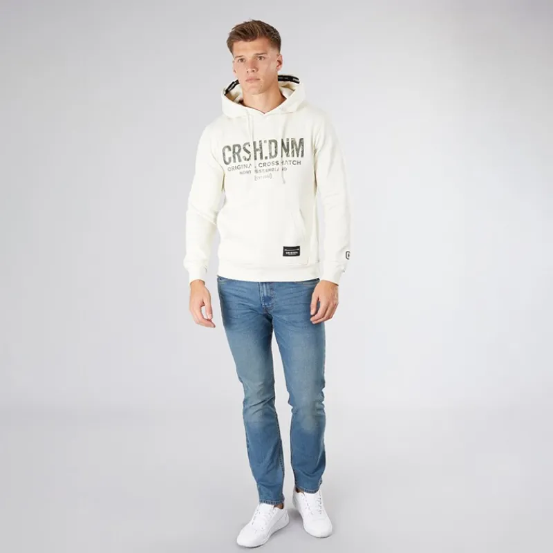 Online Crosshatch Herre Campbox Hættetrøje Off White beige