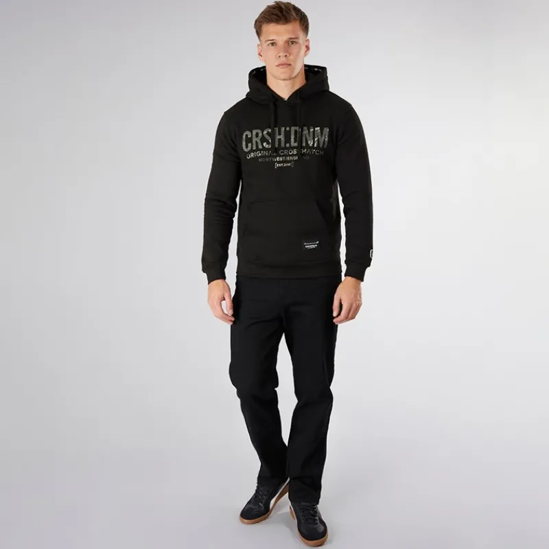 Hot Crosshatch Herre Campbox Hættetrøje Sort