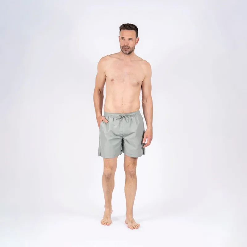 New Pre end Herre Cancun Ensfarvede Badeshorts Lys Army