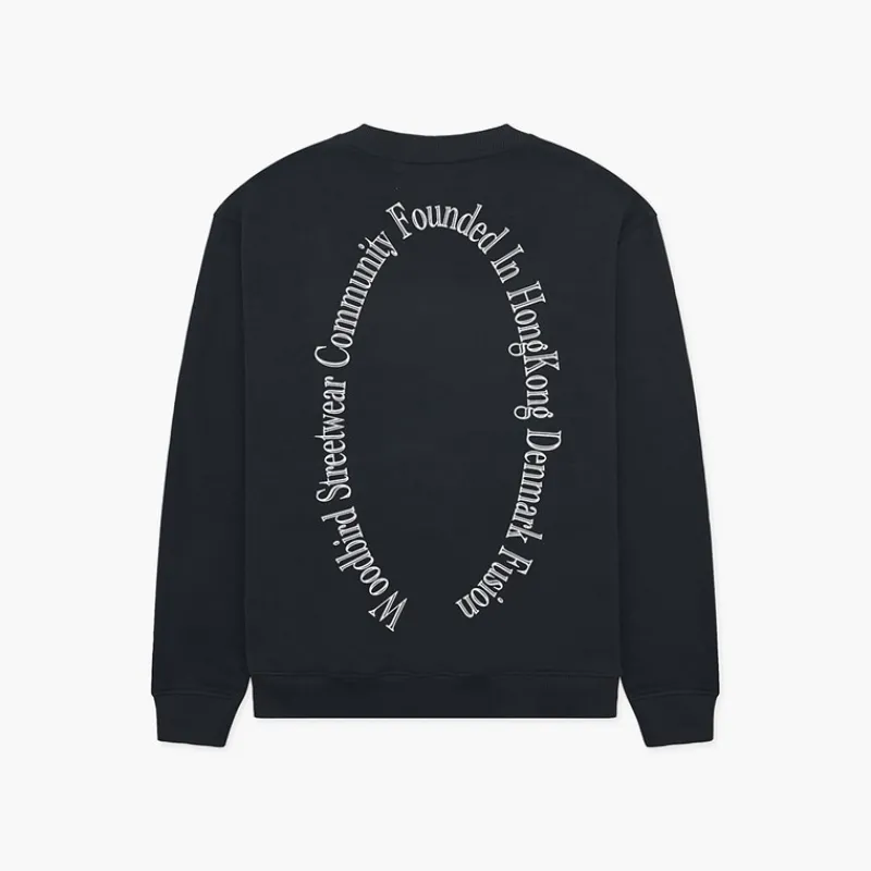 Sale Woodbird Herre Cane Grundlagt Sweatshirt Sort