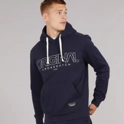 Discount Crosshatch Herre Carrimoore Hættetrøje Navy