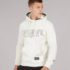 Crosshatch Herre Carrimoore Hættetrøje Off White