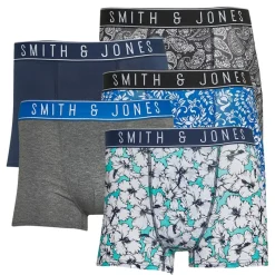 Sale Smith And Jones Herre Cayu Fem Pak Boxere Assorteret
