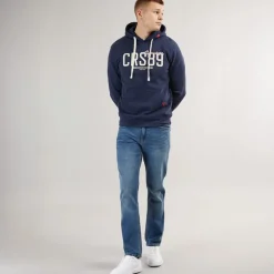 Discount Crosshatch Herre Chas Regular Fit Jeans Medium Vask