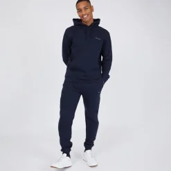 Hot Crosshatch Herre Chelmere Hoodie og Joggers Sæt Blå
