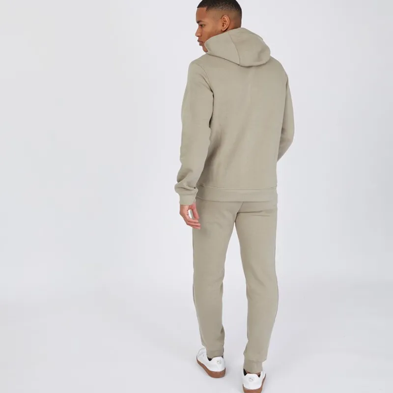 Discount Crosshatch Herre Chelmere Hoodie og Joggers Sæt Mørk Sten Mørk stengrå