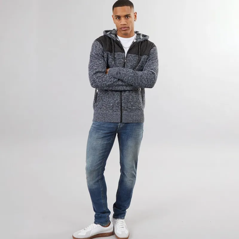 Hot Solid Herre Chord Joy Powerflex Jeans Med Lige Ben Blå