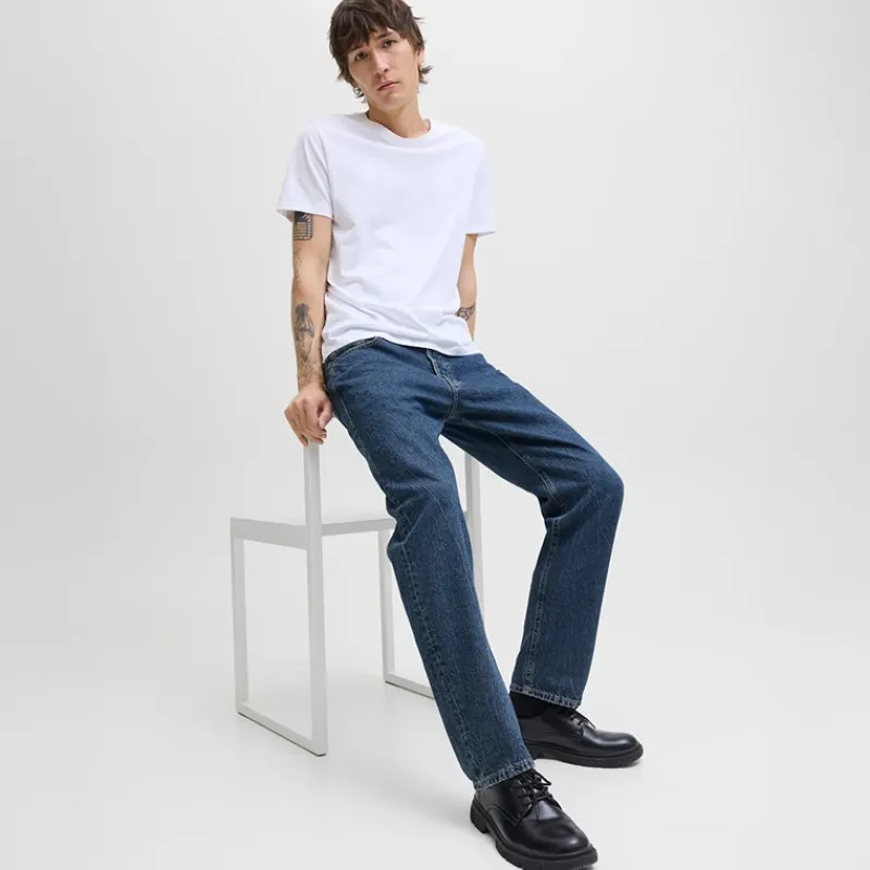 Clearance JACK & JONES Herre Chris Original SQ 061 Jeans Blue Denim