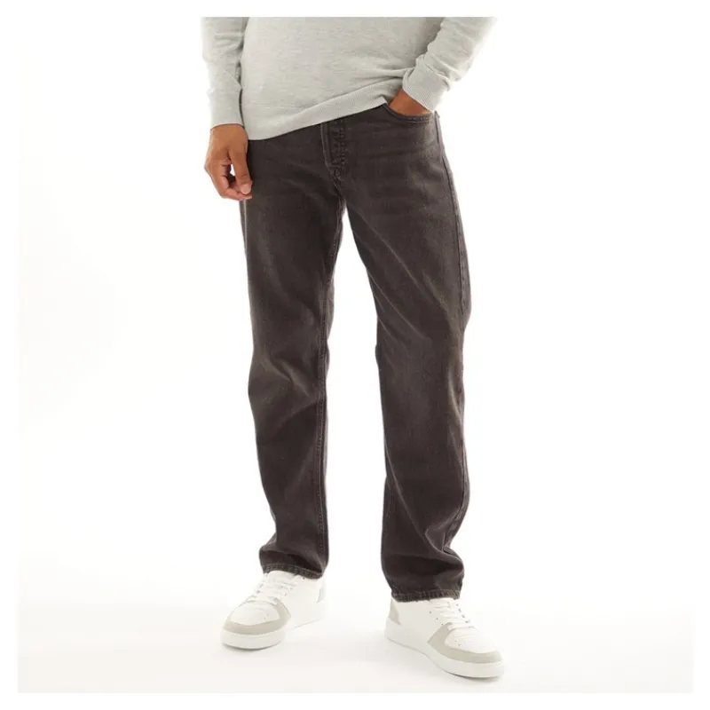 New JACK & JONES Herre Chris SQ 165 Relaxed Fit Jeans Sort Denim