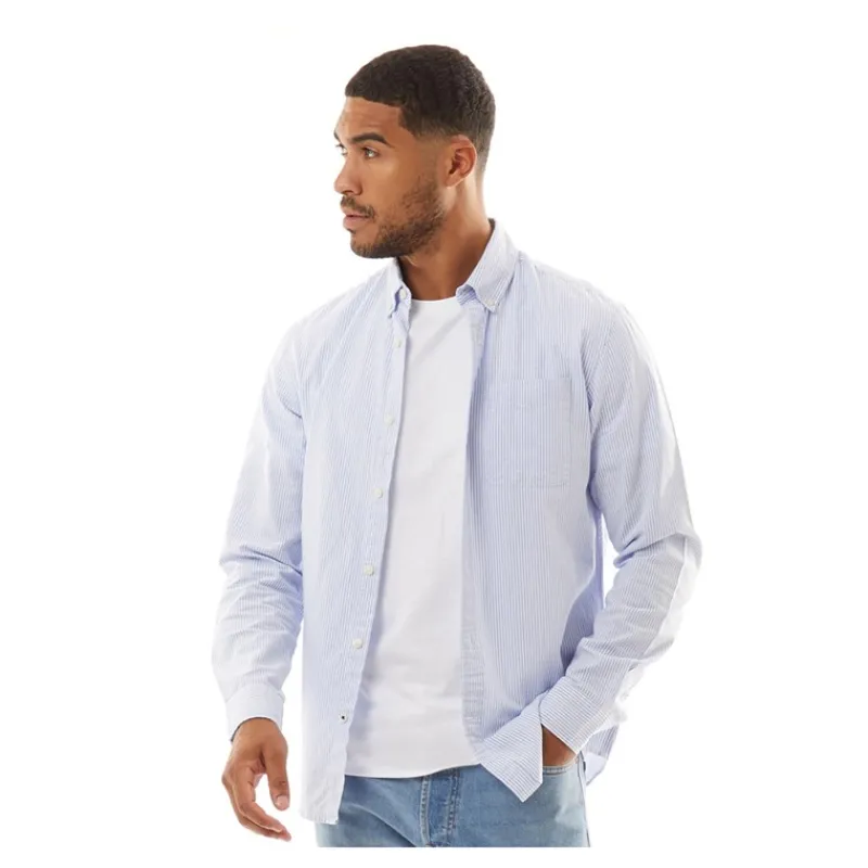Online JACK & JONES Herre Classic Oxford Langærmet shirts Blå