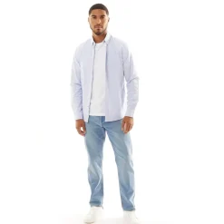 Online JACK & JONES Herre Classic Oxford Langærmet shirts Blå