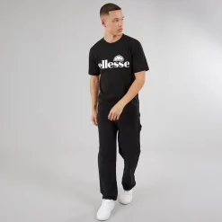 New Ellesse Herre Cleffios Logo T-shirt /​Hvid Sort