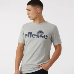Discount Ellesse Herre Cleffios Logo T-shirt Grå Melange Grå Mergel