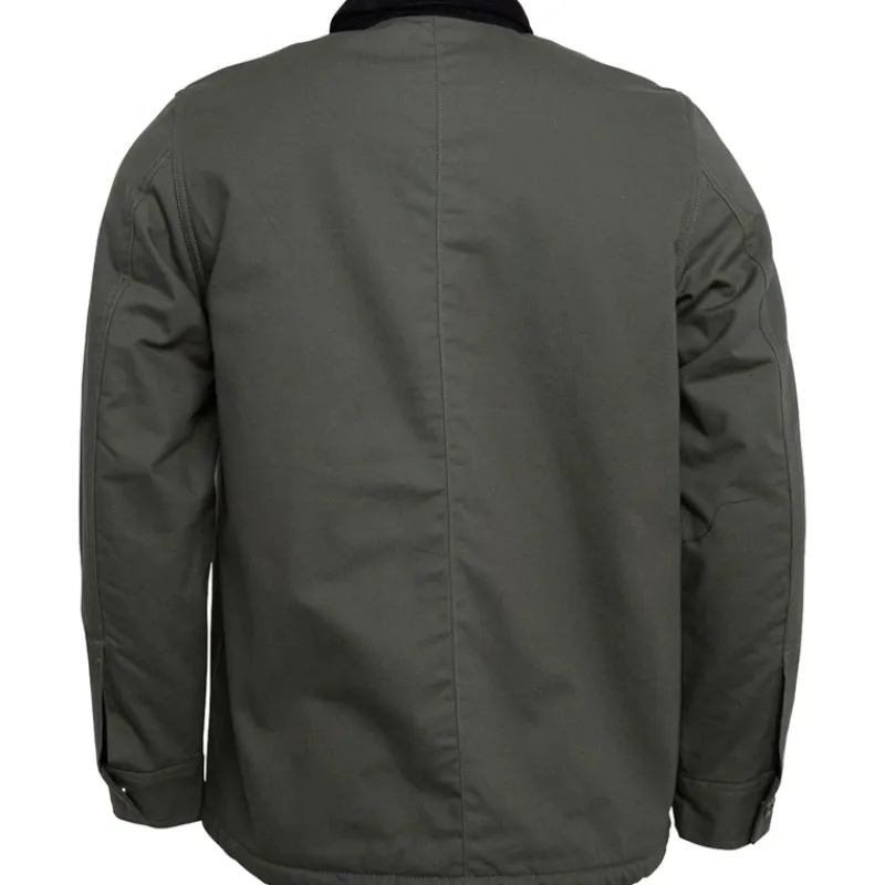 Best Bench Herre Clemens Sherpaforet Twill Arbejdsjakke Khaki kakigrøn