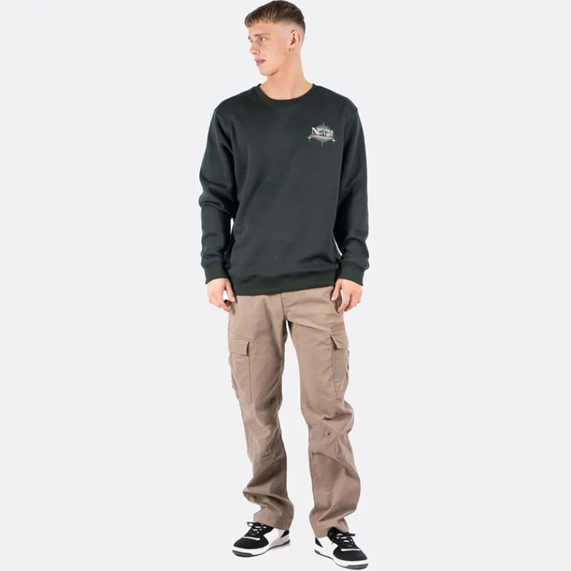 Marcus Herre Colin Print Sweatshirt Dybt Grøn Mørkegrøn