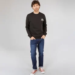 Sale Marcus Herre Colin Print Sweatshirt Sort