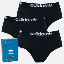 Clearance adidas Originals Herre Comfort Flex 3 Striber Tre Pak Undertruser Sort