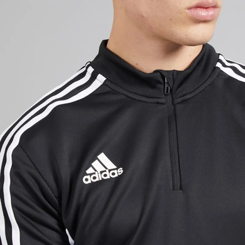 Outlet adidas Herre Condivo 22 1/4 lynlås træningstop Sort/Hvid