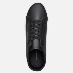 Sale French Connection Herre Contrast Heel Tennis Sneakers Sort