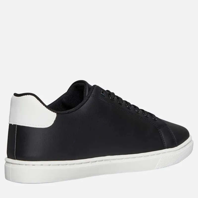 Sale French Connection Herre Contrast Heel Tennis Sneakers Sort