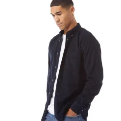 Best French Connection Herre Cord Langærmet shirts Mørk Marineblå Mørk marineblå