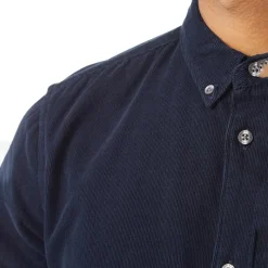 Best French Connection Herre Cord Langærmet shirts Mørk Marineblå Mørk marineblå