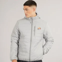 Clearance Ellesse Herre Corricella Vatteret Jakke Lysegrå Grå