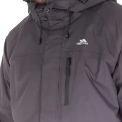 Trespass Herre Corvo Vandtæt Hætte Skal Jakke Dark Grey Grå