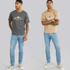 Best JACK & JONES Herre Cover Mountain To Pak T-shirts Asfalt/Silver Mink