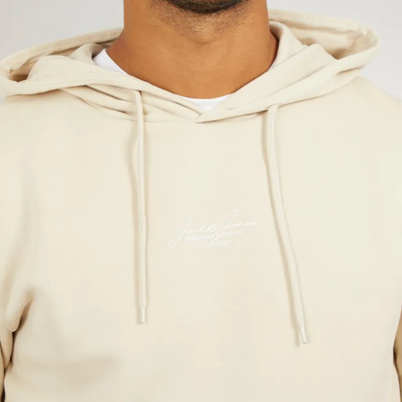 Clearance JACK & JONES Herre Cover Script Tracksuit Moonbeam beige