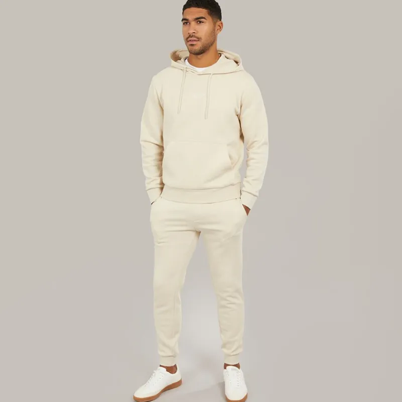 Clearance JACK & JONES Herre Cover Script Tracksuit Moonbeam beige