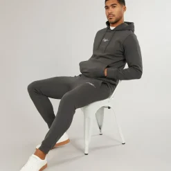 Outlet JACK & JONES Herre Cover Script Tracksuit Asphalt Grå