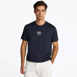 Discount Tommy Hilfiger Herre Crest Broderet T-Shirt Desert Sky