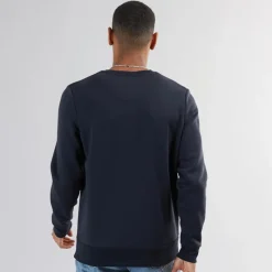Outlet Brave Soul Herre Crew Neck Sweatshirt Blå Marineblå