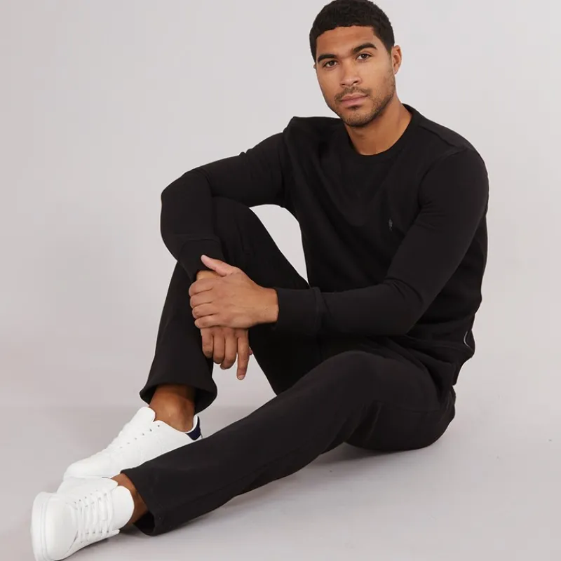 Clearance French Connection Herre Crew Træningsdragt Sort