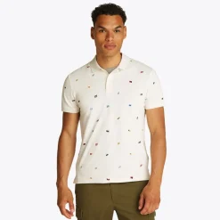 Discount Tommy Hilfiger Herre Critter Reg Polo Elfenben Blomsterblad