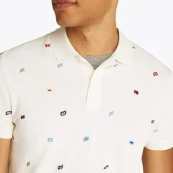 Discount Tommy Hilfiger Herre Critter Reg Polo Elfenben Blomsterblad