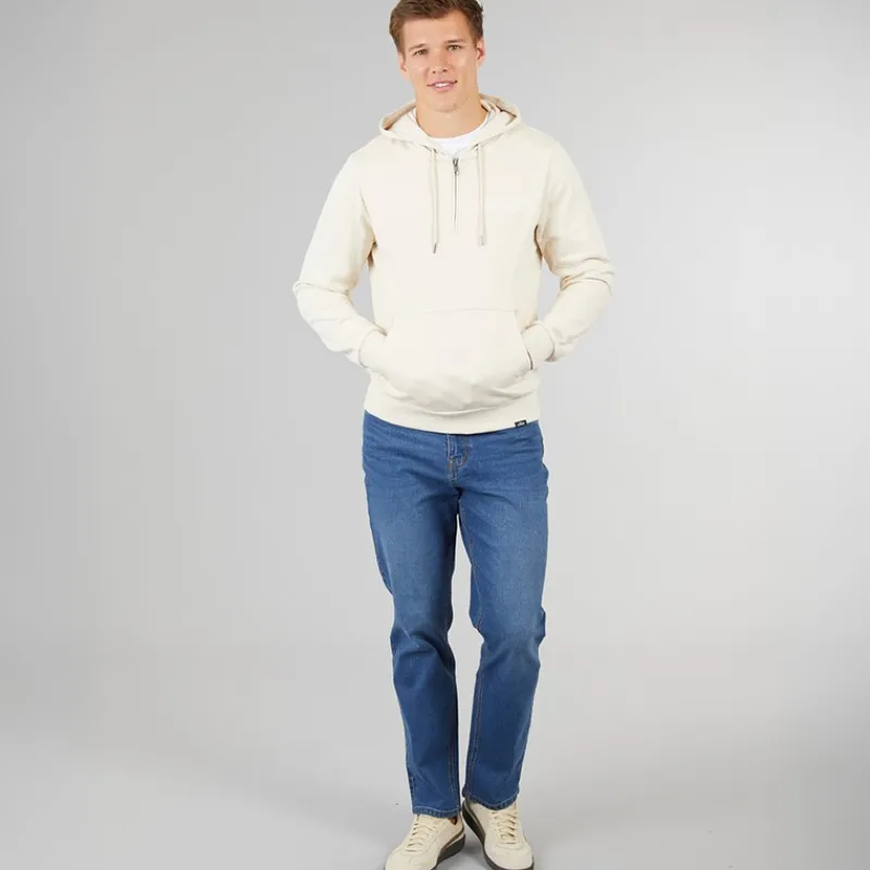 Best Crosshatch Herre Dalesman Afslappet Pasform Jeans Mellem Vask Mellemblå