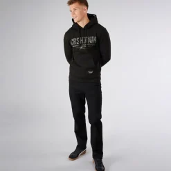 Hot Crosshatch Herre Dalesman Relaxed Fit Jeans Vask Sort