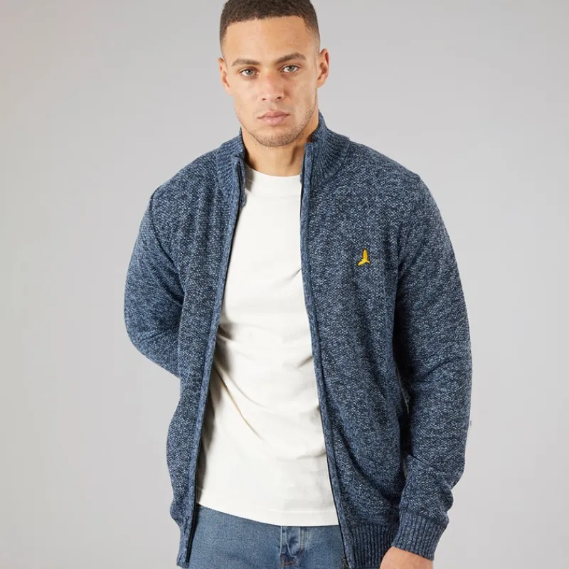 Discount Brave Soul Herre Damir Trøjer Blå Marineblå Mergel