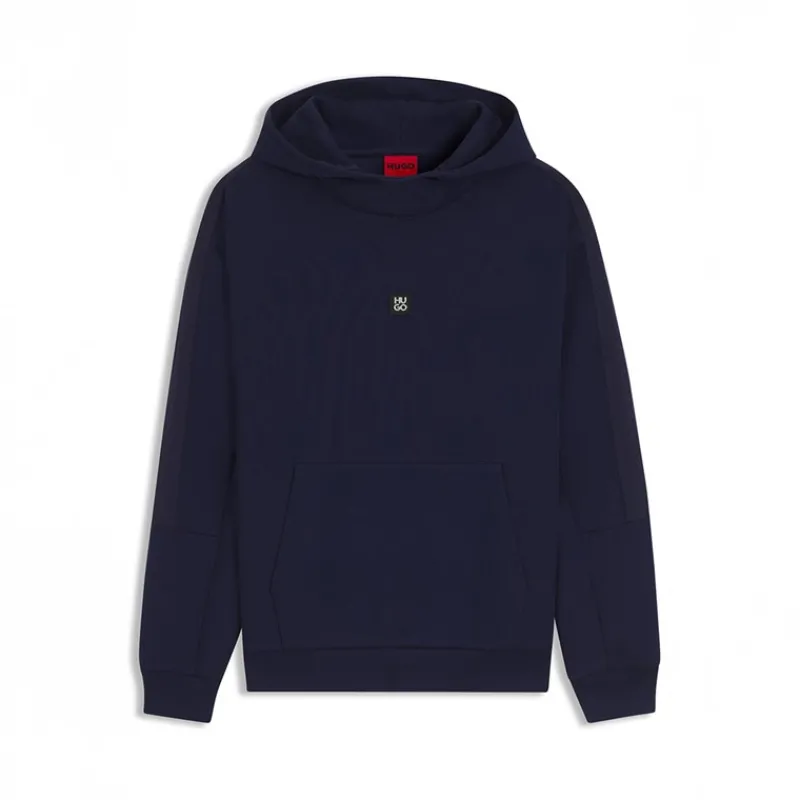 Outlet HUGO Herre Danovohood Hoodie Dark Blue