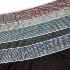 Sale DKNY Herre Dansville Tre Pak Længere Boxer Trunks Sort/​Charcoal/​Grey Marl