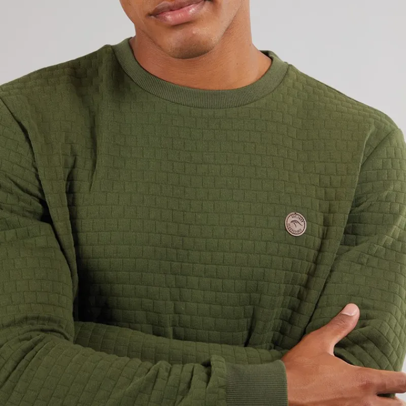 Indicode Herre Dash Sweatshirt Army Grøn
