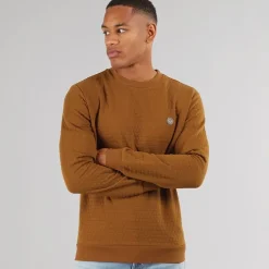 Outlet Indicode Herre Dash Sweatshirt Gummi Brun