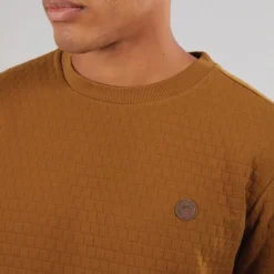 Outlet Indicode Herre Dash Sweatshirt Gummi Brun