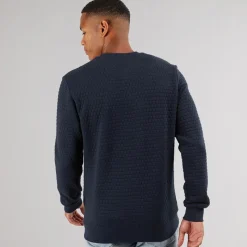 Online Indicode Herre Dash Sweatshirt Navy Marineblå
