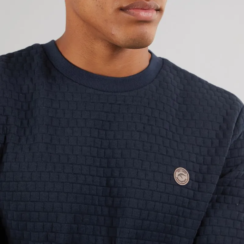 Online Indicode Herre Dash Sweatshirt Navy Marineblå
