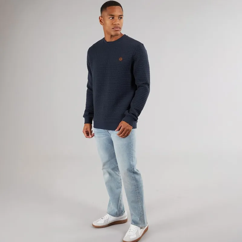 Online Indicode Herre Dash Sweatshirt Navy Marineblå